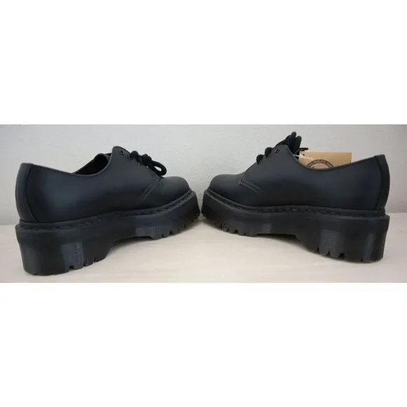 Dr. Martens Men's 7 Women's 8 Black Vegan 1461 Mono Felix Platform Shoes $170
