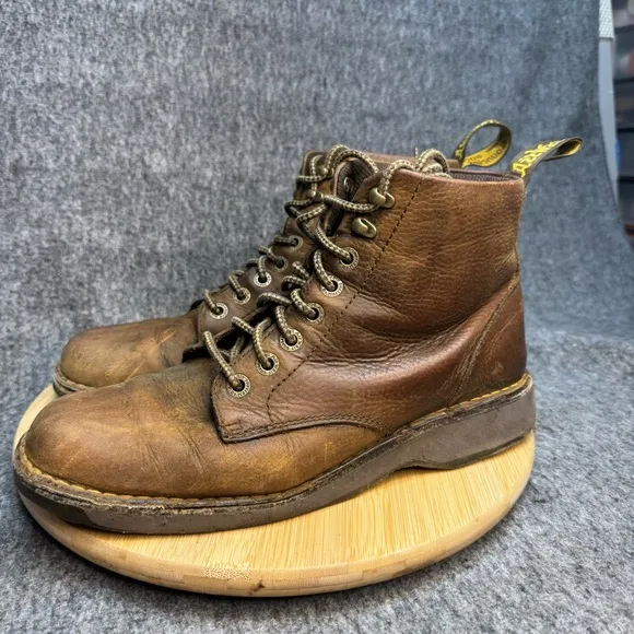 Dr. Martens Men's Brown Zachary Boots Leather Lace Up Casual Size US 11M / EU 45