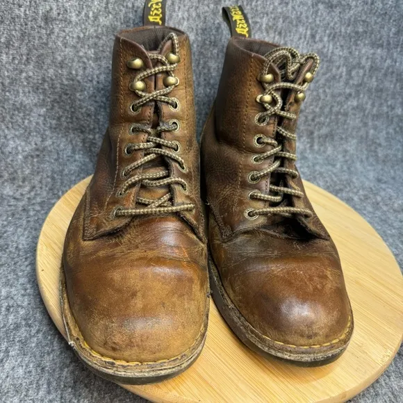 Dr. Martens Men's Brown Zachary Boots Leather Lace Up Casual Size US 11M / EU 45