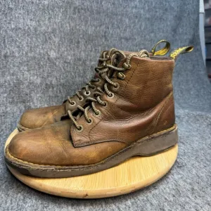 Dr. Martens Men's Brown Zachary Boots Leather Lace Up Casual Size US 11M / EU 45