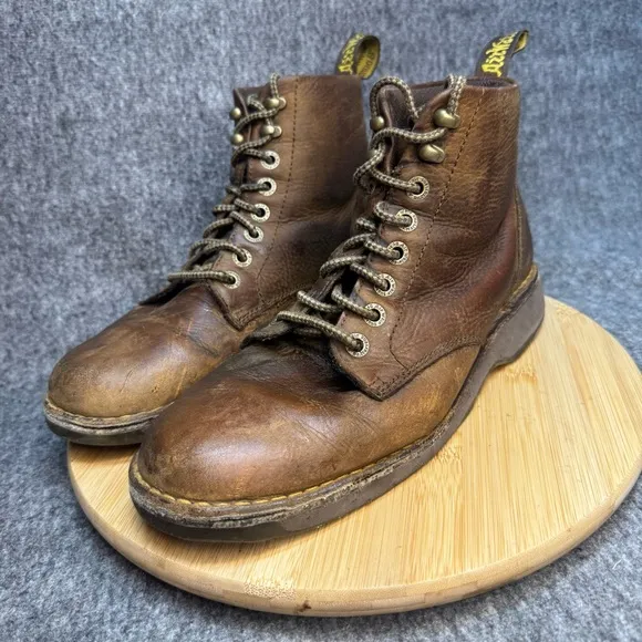 Dr. Martens Men's Brown Zachary Boots Leather Lace Up Casual Size US 11M / EU 45