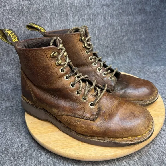 Dr. Martens Men's Brown Zachary Boots Leather Lace Up Casual Size US 11M / EU 45