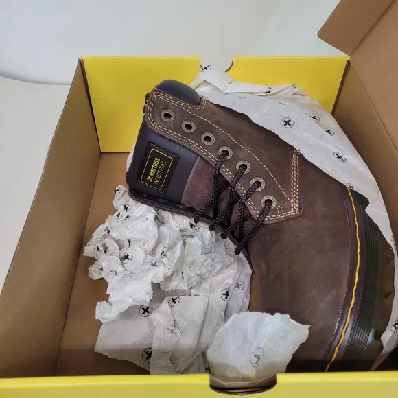 Dr. Martens Men's Size 11 Industrial Winch NS Black Leather Safety Work Boots