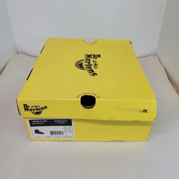 Dr. Martens Men's Size 11 Industrial Winch NS Black Leather Safety Work Boots