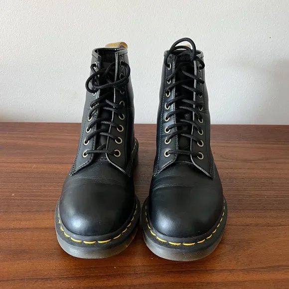 Dr. Martens Men's Vegan Felix Ankle Boots Black Lace Up Size 8 Classic New