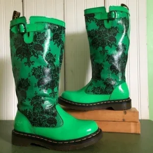 Dr Martens NELLIE Tall/Knee Patent Leather Festival Boots