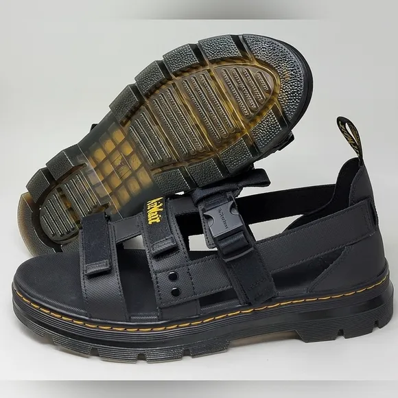 Dr. Martens Pearson Black Element   Webbing Sandals Men's US Size 13 New