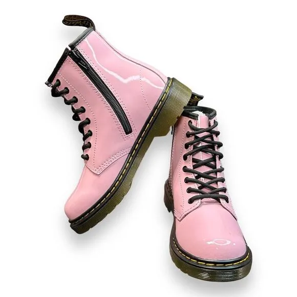 Dr Martens‎ Size 2 1460 j patent lamper pale pink lace up combat boots