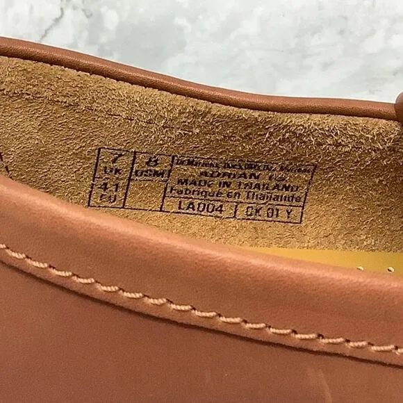 Dr Martens Sz 8M Saddle Tan Adrian YS Carrara Leather Tassel Loafer Shoes BR8-13