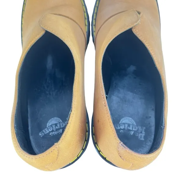 Dr Martens | Women 6 | Tan Leather Cordelia‎ Chunky Slip On Platform Heel Shoes