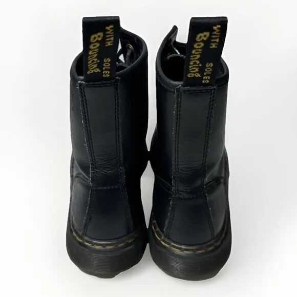 Dr Martens Zavala Black Leather Ankle Combat Work Boots Women's sz 7 AW004 Y2K