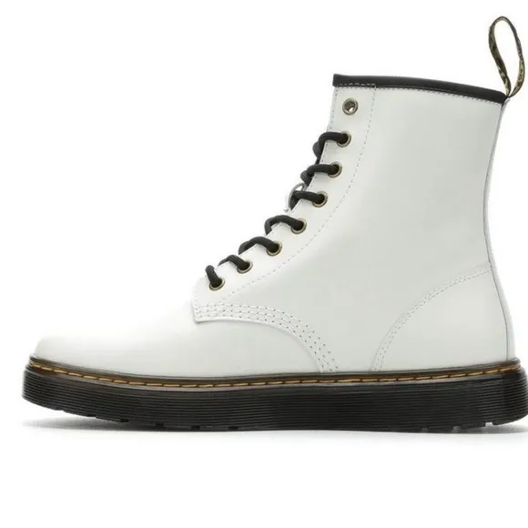 Dr. Martens Zavala Combat Boot in White Women’s Size 7