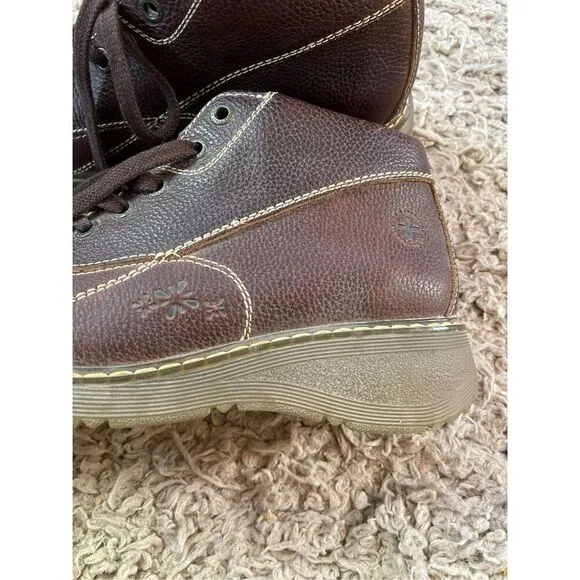 Dr martens brown leather ankle boots Claudia size 10