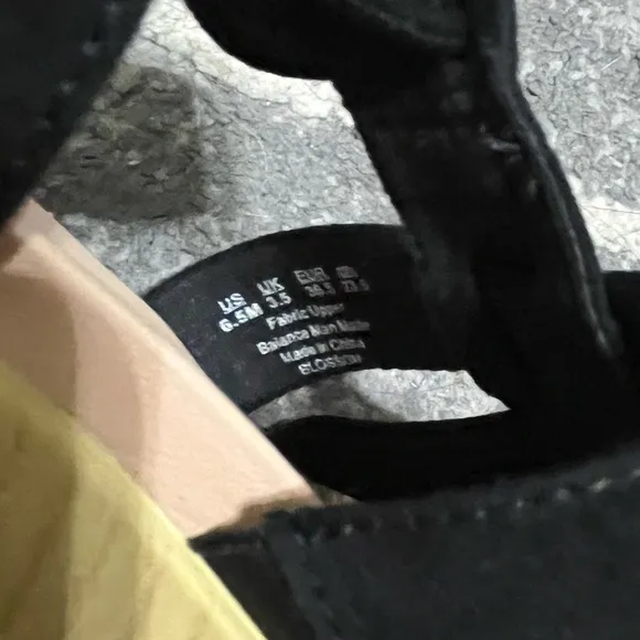 Dr Scholl’s Blossom black heel‎ sandals 6.5 NEW
