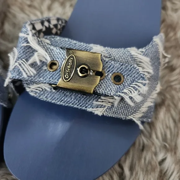 Dr Scholl's x Free People Denim Original Blue Ciel Sandals Brand New in Box