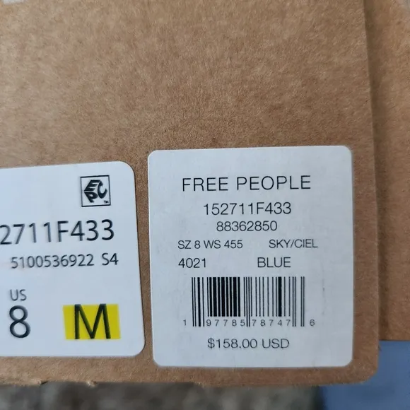 Dr Scholl's x Free People Denim Original Blue Ciel Sandals Brand New in Box