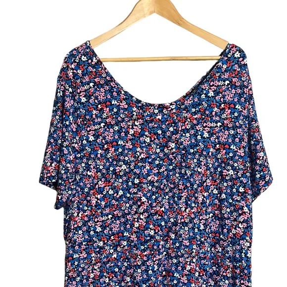 Draper James Tammy Midi T-Shirt Dress in Spring Ditsy Floral XXL