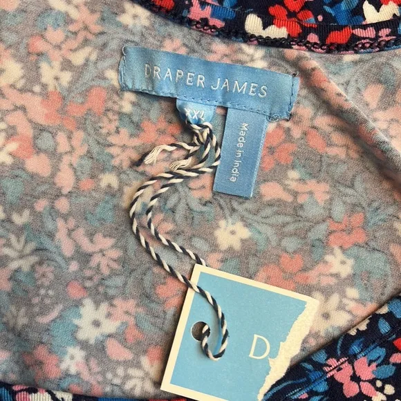 Draper James Tammy Midi T-Shirt Dress in Spring Ditsy Floral XXL