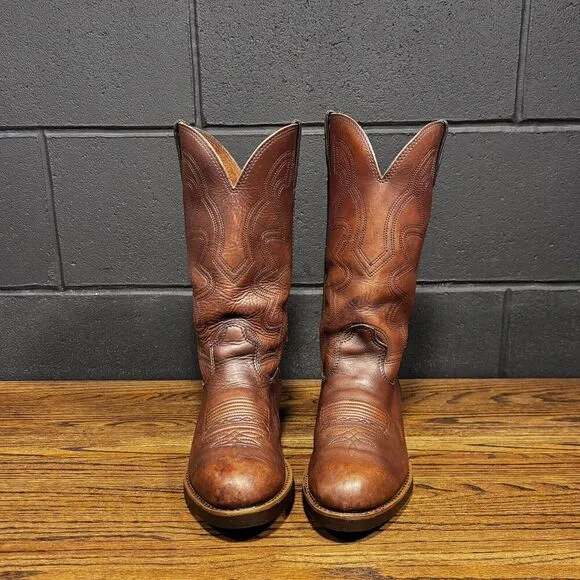 Durango Brown Leather Western Cowboy Work Boots Men’s 7 Wide