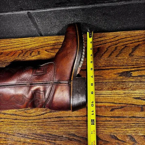Durango Brown Leather Western Cowboy Work Boots Men’s 7 Wide