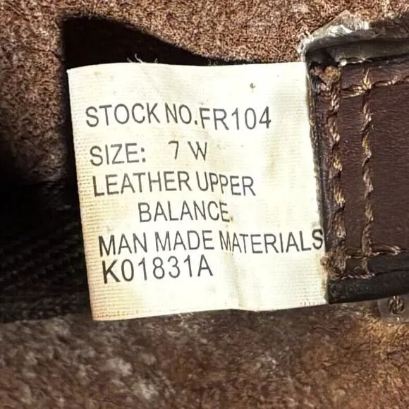 Durango Brown Leather Western Cowboy Work Boots Men’s 7 Wide