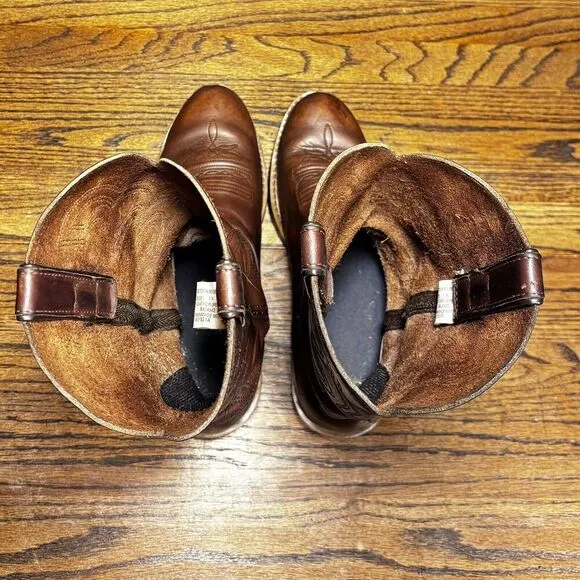 Durango Brown Leather Western Cowboy Work Boots Men’s 7 Wide