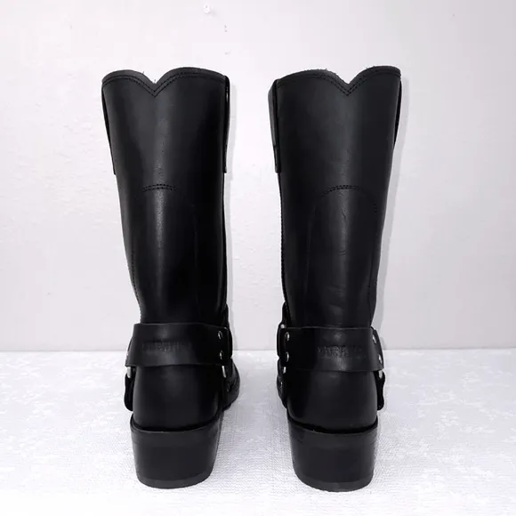 DURANGO Men's Black Leather Harness Boots US 9.5EE  DB510