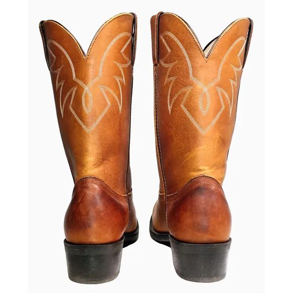 Durango Oiled Peanut Brown Leather Cowboy Western Boots Mens 11&quot; Size 12 D TR762