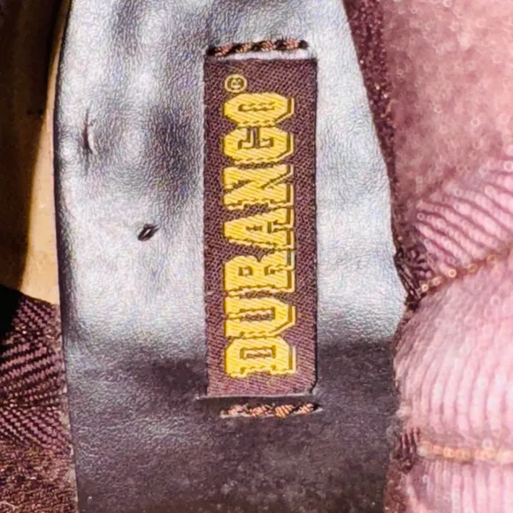 Durango Western Crush Embroidered Crosses Brown Leather Boots Size 6.5