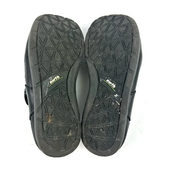 Earth Kalso Move Shoes 6 Black Leather Comfort Negative Heel Womens Maryjane