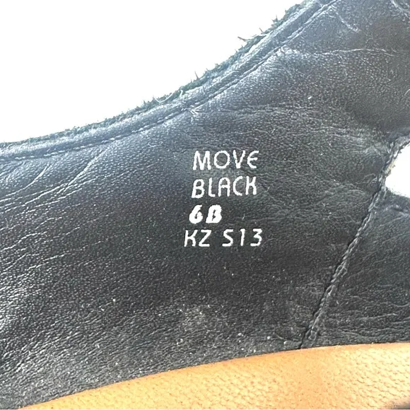 Earth Kalso Move Shoes 6 Black Leather Comfort Negative Heel Womens Maryjane