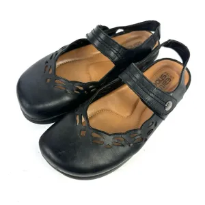Earth Kalso Move Shoes 6 Black Leather Comfort Negative Heel Womens Maryjane