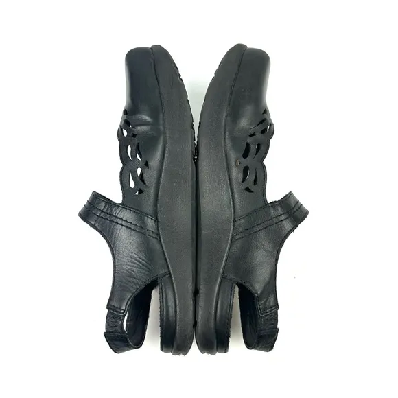 Earth Kalso Move Shoes 6 Black Leather Comfort Negative Heel Womens Maryjane