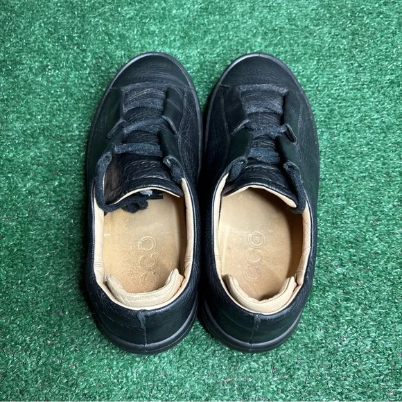 Ecco Black Leather Athletic Shoes Men's Size 42 US 8-8.5