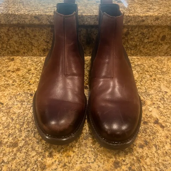 ECCO Brown Leather Chelsea Boots Mens 10 Dress Casual Fall Style