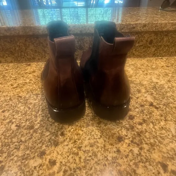 ECCO Brown Leather Chelsea Boots Mens 10 Dress Casual Fall Style