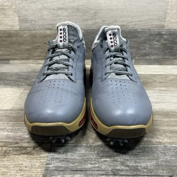 Ecco Cool GTX 18 Golf Shoes Men's US 8-8.5 EU 42 Gray Leather Spiked Gore-Tex