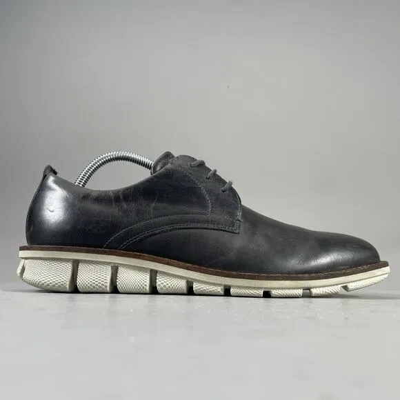 Ecco Jeremy Hybrid Men’s EU 41 US 7-7.5 Casual Black Leather Oxford Dress Shoes