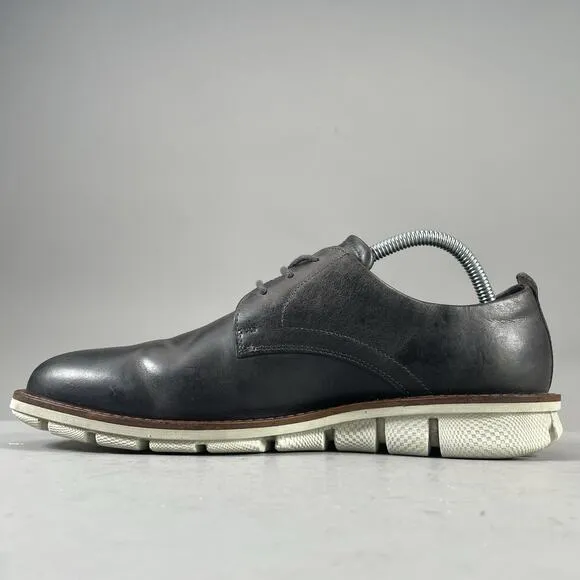 Ecco Jeremy Hybrid Men’s EU 41 US 7-7.5 Casual Black Leather Oxford Dress Shoes