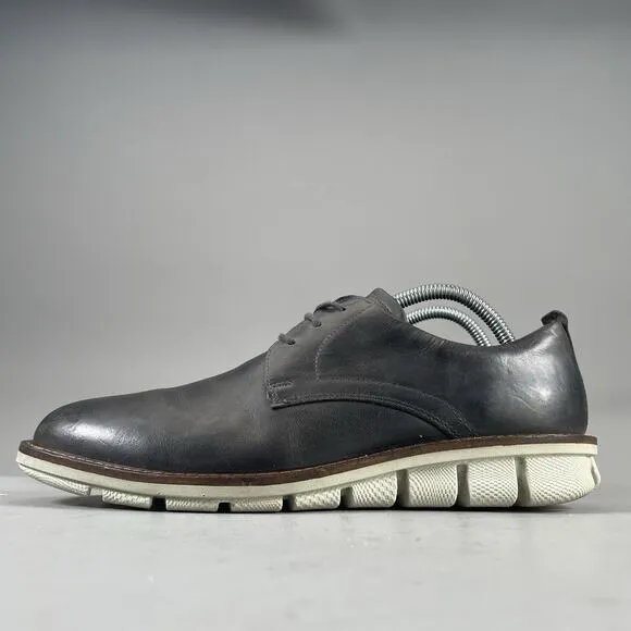 Ecco Jeremy Hybrid Men’s EU 41 US 7-7.5 Casual Black Leather Oxford Dress Shoes