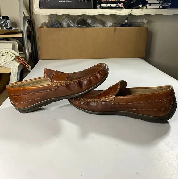 Ecco Leather Penny Loafer Slip On Dress Casual Men's Shoes 45 US (11-11.5)