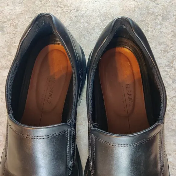 ECCO Shoes Men's 10 Helsinki 2.0 Apron Toe Slip-On Black 500154 01001 Oxfords