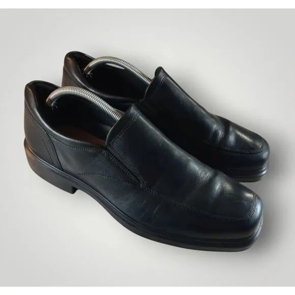 ECCO Shoes Men's 10 Helsinki 2.0 Apron Toe Slip-On Black 500154 01001 Oxfords