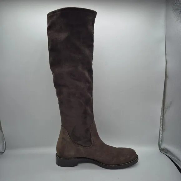 ECCO Women's Sartorelle Suede Leather  Stretch Tall Boot Size 37 Brown (708