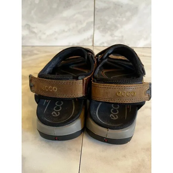 Ecco Yucatan Receptor Sandals Men's 10-10.5 US Brown Leather Trail Hike