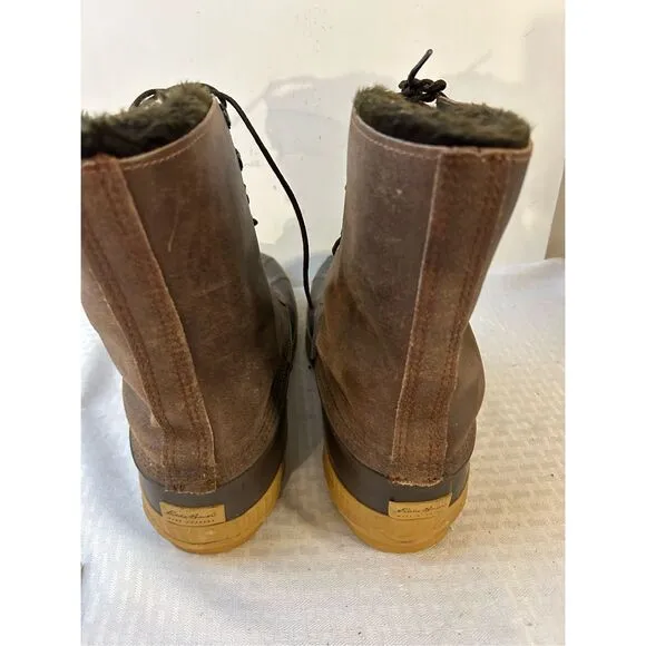 Eddie Bauer fur-lined work boots 13 (Made in Canada)