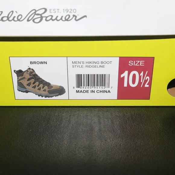 Eddie Bauer Ridgeline hiking boots size 10.5 Med and comes with box