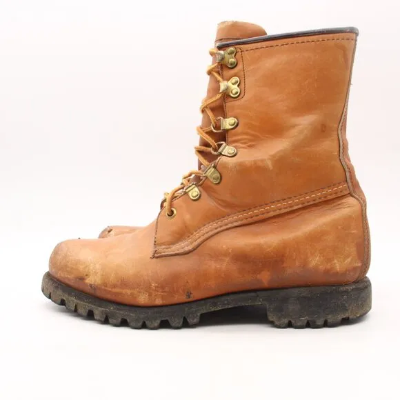 Eddie Bauer Seattle Boots Men's 8.5 D Brown Leather Hiking Boots USA Outdoors