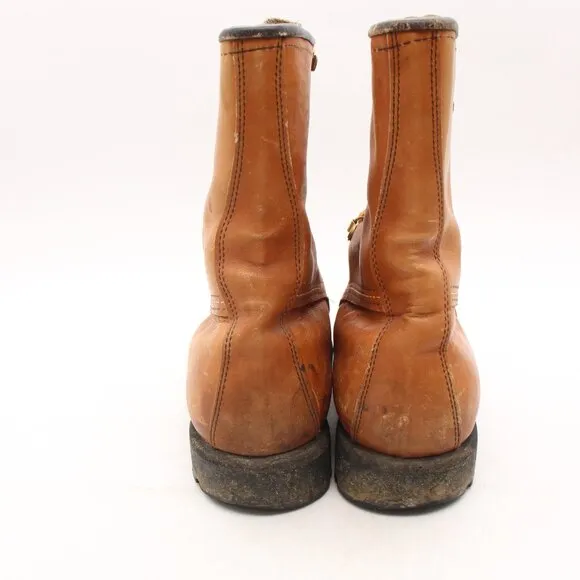 Eddie Bauer Seattle Boots Men's 8.5 D Brown Leather Hiking Boots USA Outdoors