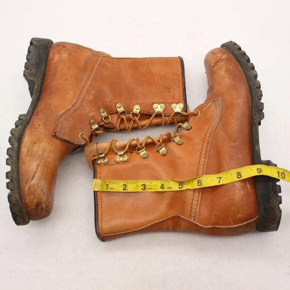 Eddie Bauer Seattle Boots Men's 8.5 D Brown Leather Hiking Boots USA Outdoors